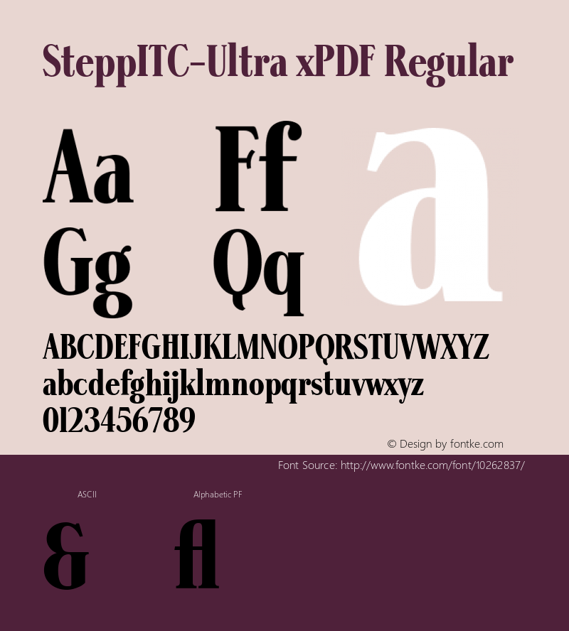 SteppITC-Ultra xPDF Regular Unknown图片样张