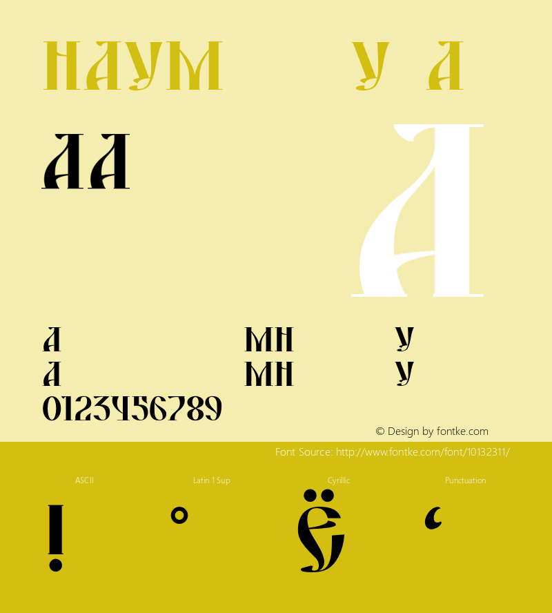 Naum Regular OTF 1.000;PS 001.000;Core 1.0.29图片样张