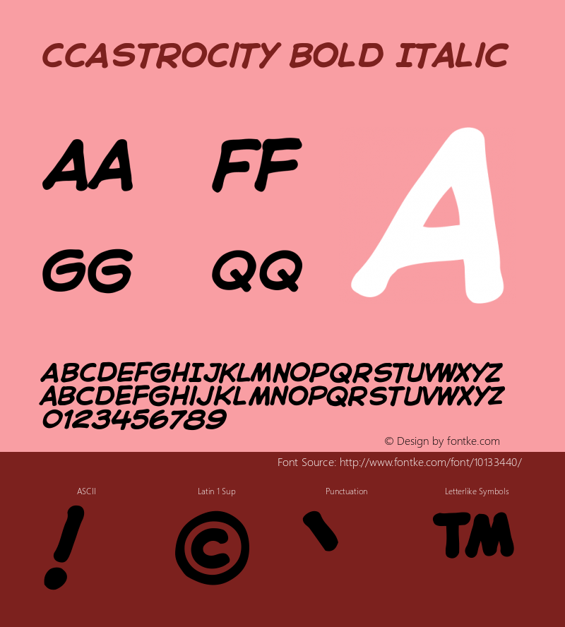CCAstroCity Bold Italic 001.000图片样张