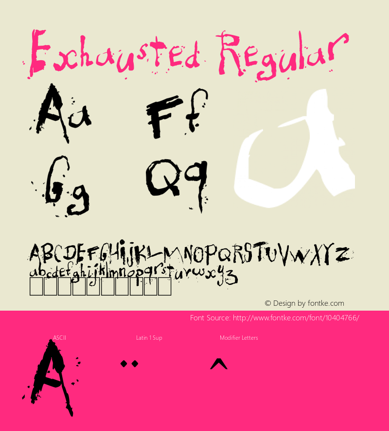 Exhausted Regular Version 1.00 February 13, 2011, initial release图片样张