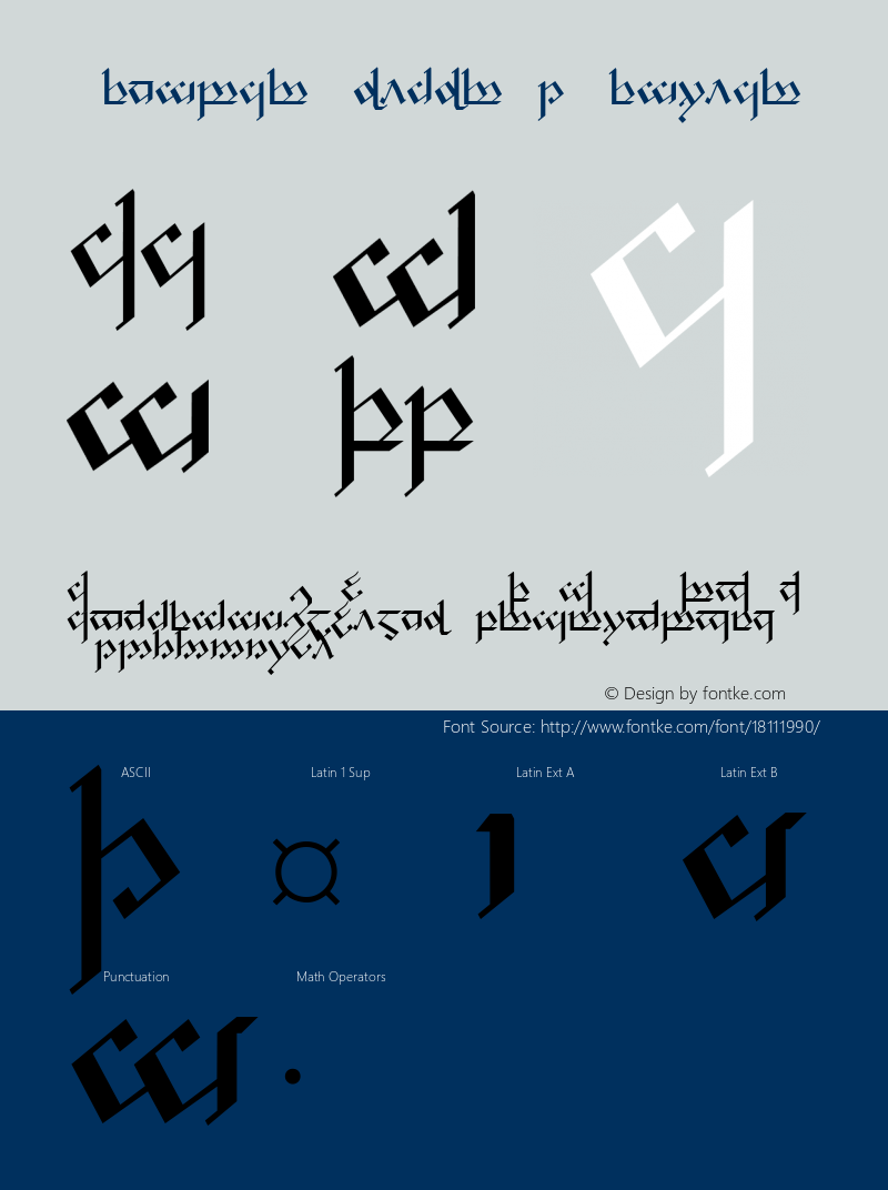 Tengwar Noldor-1 Regular Version 1.0图片样张