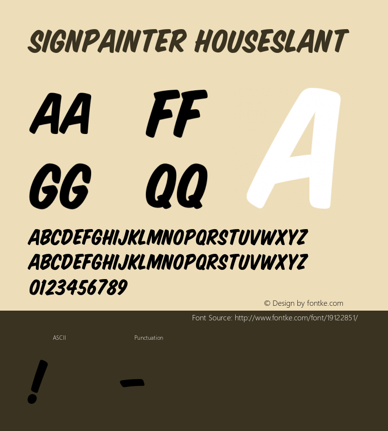 SignPainter-HouseSlant Version 001.000图片样张
