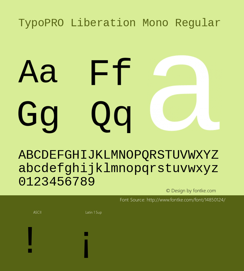 TypoPRO Liberation Mono Regular Version 2.00.1图片样张