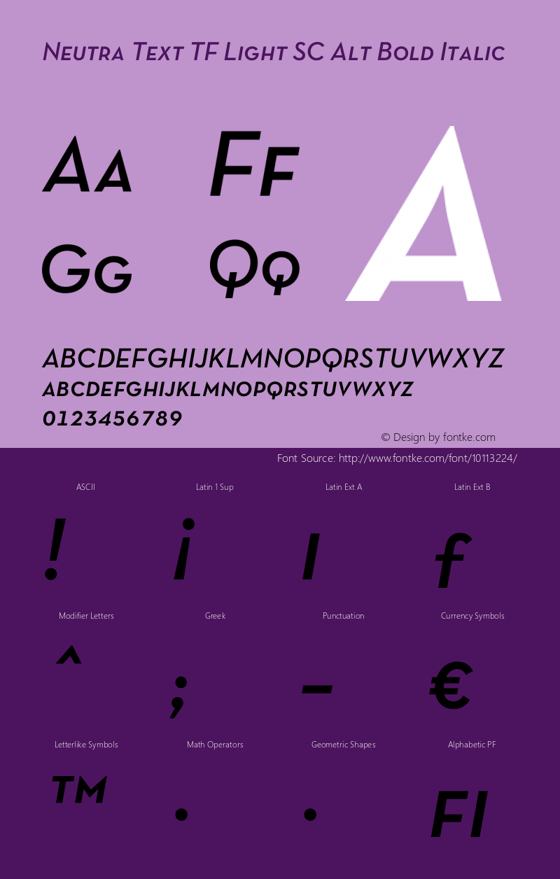 Neutra Text TF Light SC Alt Bold Italic OTF 1.000;PS 001.000;Core 1.0.29图片样张