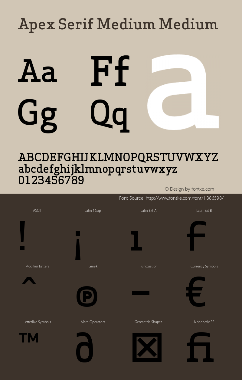 Apex Serif Medium Medium Version 005.000图片样张