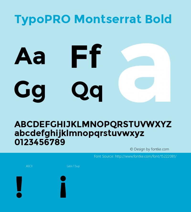 TypoPRO Montserrat Bold Version 2.001图片样张