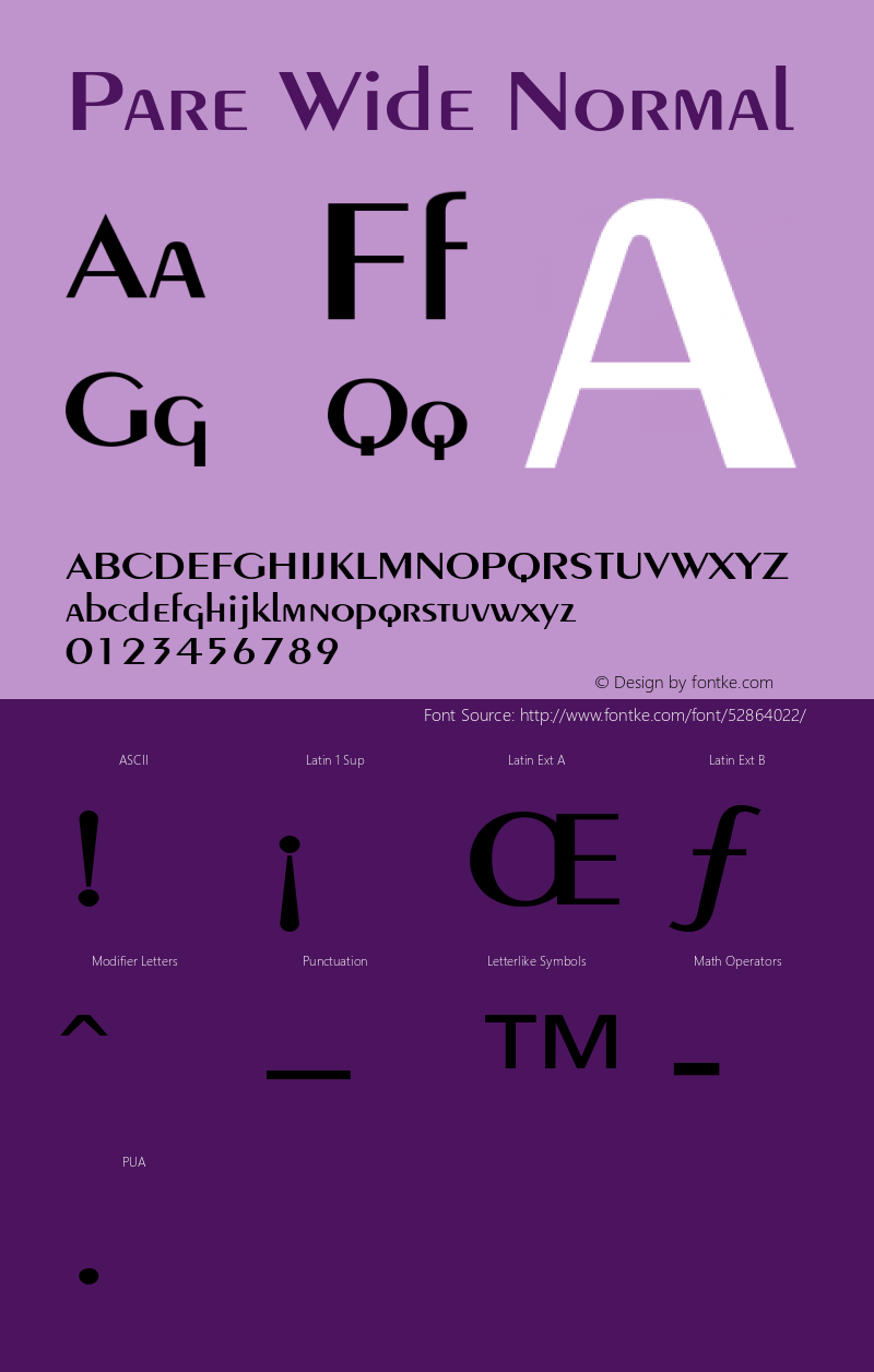 PareWideNormal Altsys Fontographer 4.1 1/9/95 {DfLp-URBC-66E7-7FBL-FXFA}图片样张