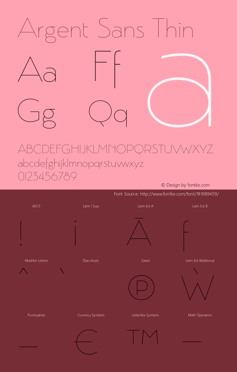 Argent Sans Thin Version 3.000;PS 003.000;hotconv 1.0.88;makeotf.lib2.5.64775图片样张