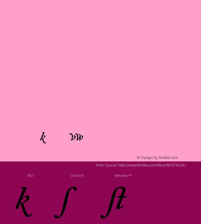 Adobe Caslon Semibold Italic Alternate 001.002图片样张