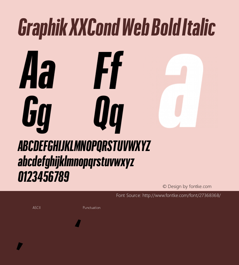 Graphik XXCond Web Bold Italic Version 1.1 2017图片样张