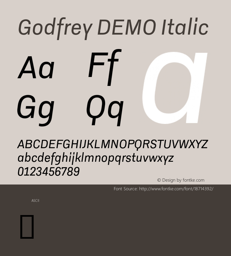 Godfrey DEMO Italic Version 1.001图片样张