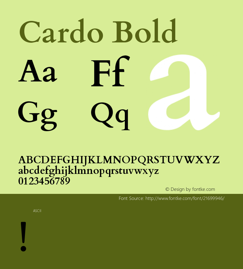 Cardo Bold 图片样张