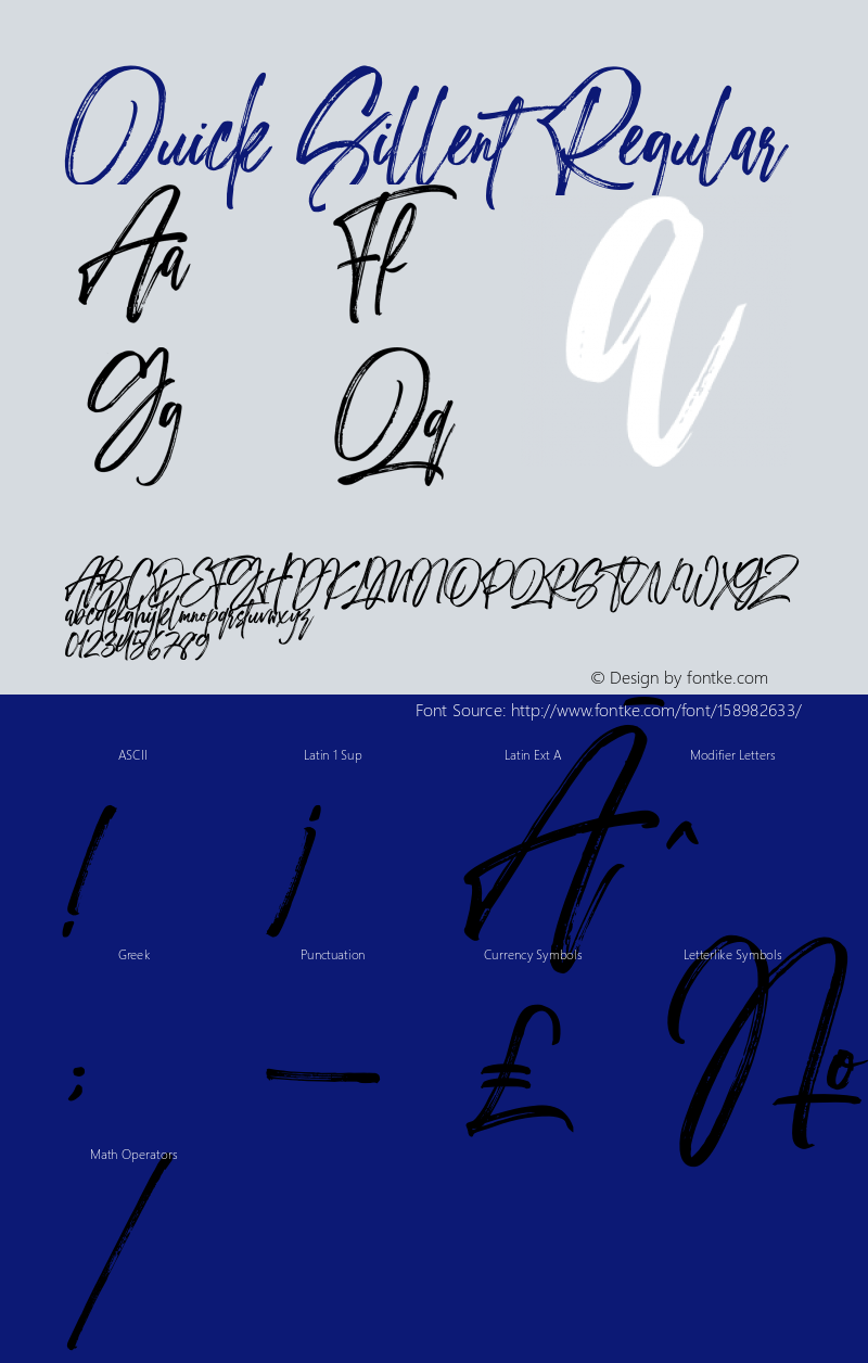 Quick Sillent Version 1.00;April 27, 2021;FontCreator 13.0.0.2675 64-bit图片样张