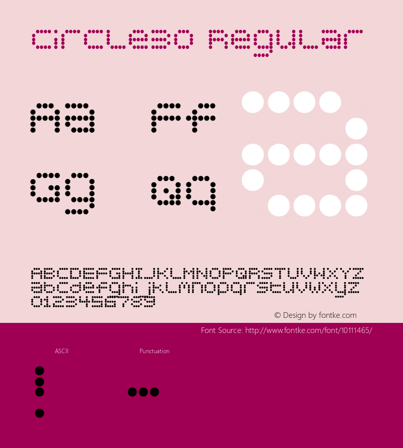 Circle30 Regular Macromedia Fontographer 4.1.5 11/10/02图片样张