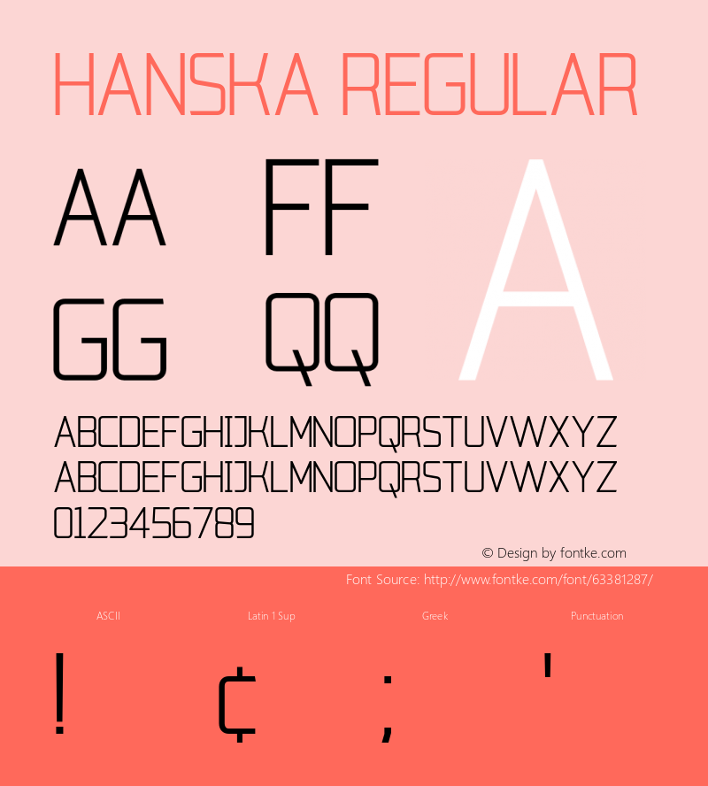 Hanska Version 1.00;April 19, 2020;FontCreator 11.5.0.2422 64-bit图片样张