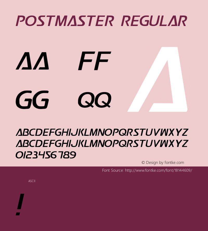 Postmaster Regular 1图片样张