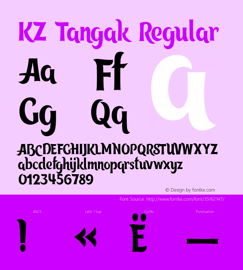 KZ_Tangak-Regular Version 1.000图片样张