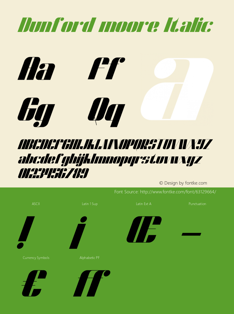 Dunford moore Italic Version 1.00;May 6, 2020;FontCreator 12.0.0.2563 64-bit图片样张