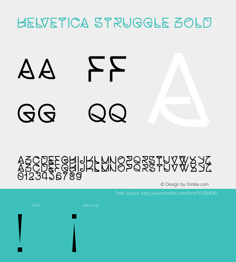 Helvetica Struggle Bold Version 1.00 2014图片样张