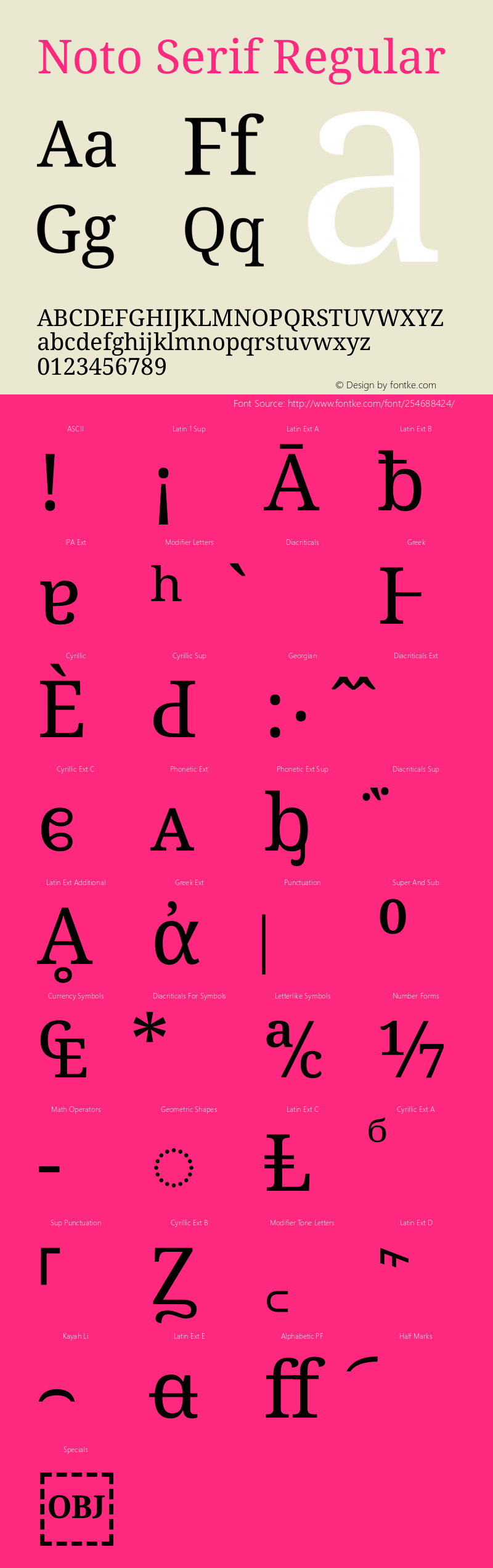 Noto Serif Regular Version 2.013图片样张