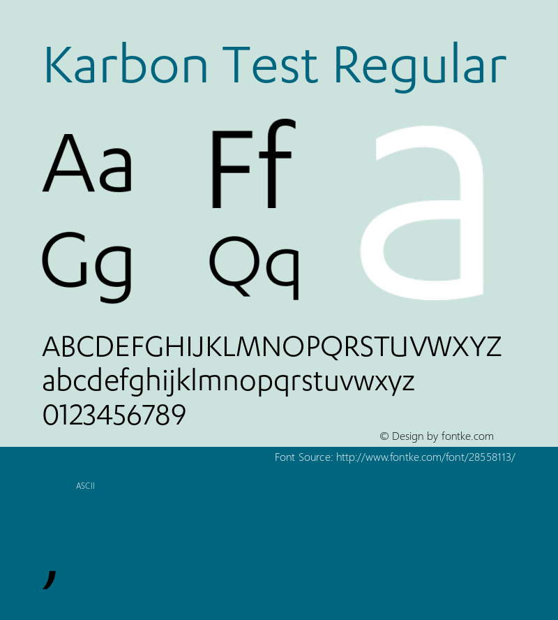 Karbon Test Regular Version 1.1图片样张