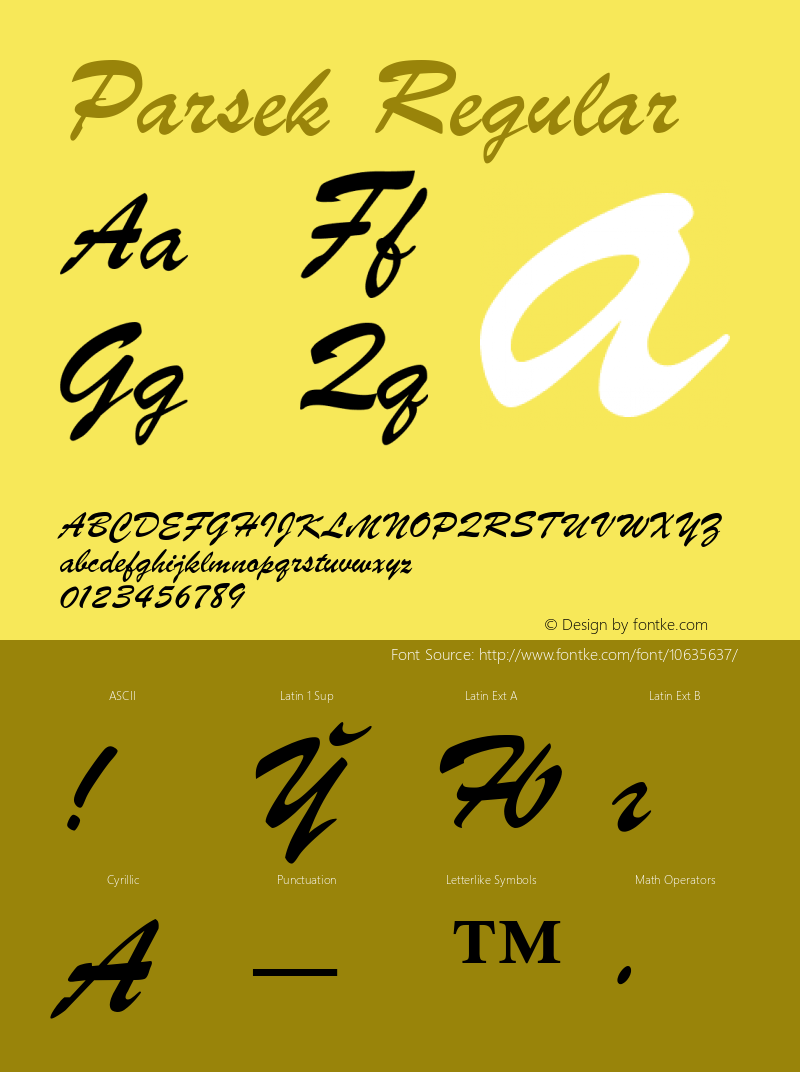 Parsek Regular Converted from t:\PARSEK.TF1 by ALLTYPE图片样张