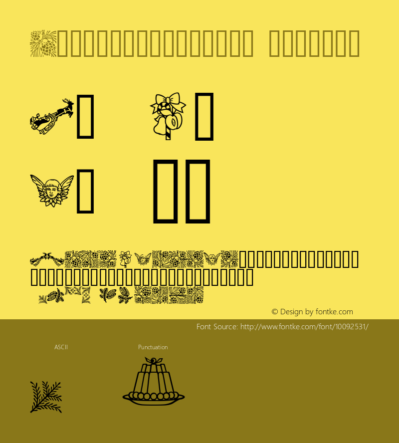 ChristmasMTThree Regular Macromedia Fontographer 4.1 7/22/01图片样张