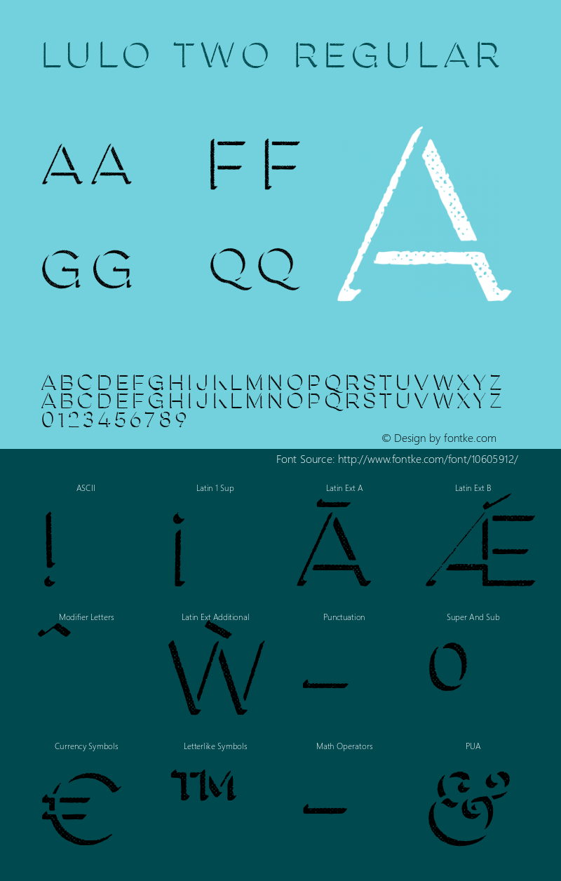 Lulo Two Regular Version 1.000;com.myfonts.easy.yellow-design.lulo.two.wfkit2.version.4ecy图片样张