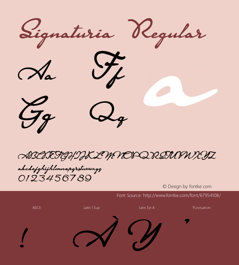 Signaturia Version 1.012;Fontself Maker 3.5.1图片样张