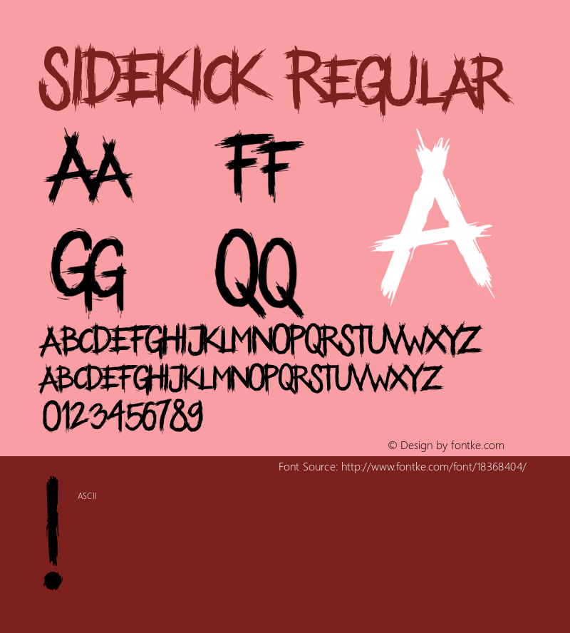 SIDEKICK Regular Version 1.004;Fontself Maker 1.0.7图片样张