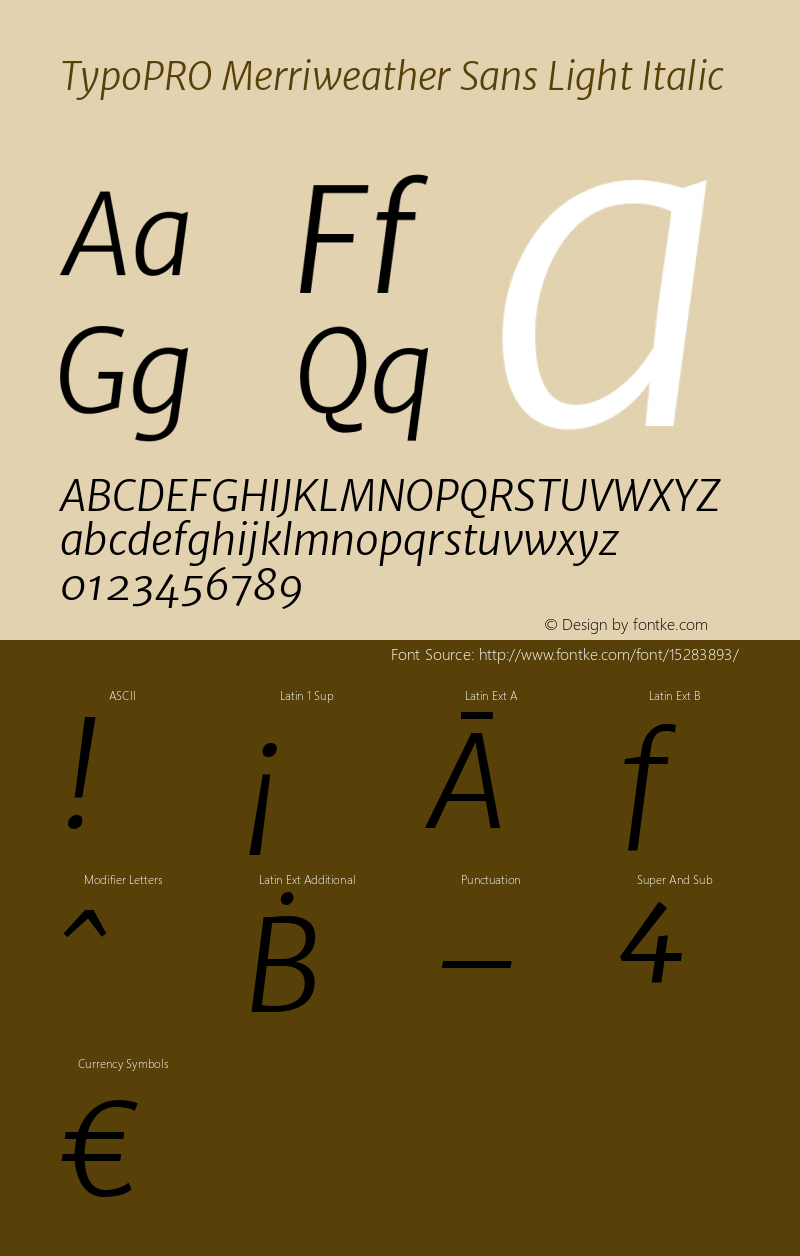 TypoPRO Merriweather Sans Light Italic Version 1.000图片样张