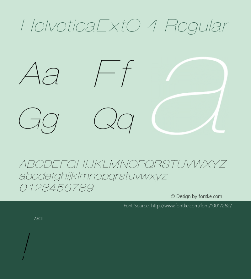 HelveticaExtO 4 Regular -------------- d:\aff08\HELVET14.FF1 ----------图片样张