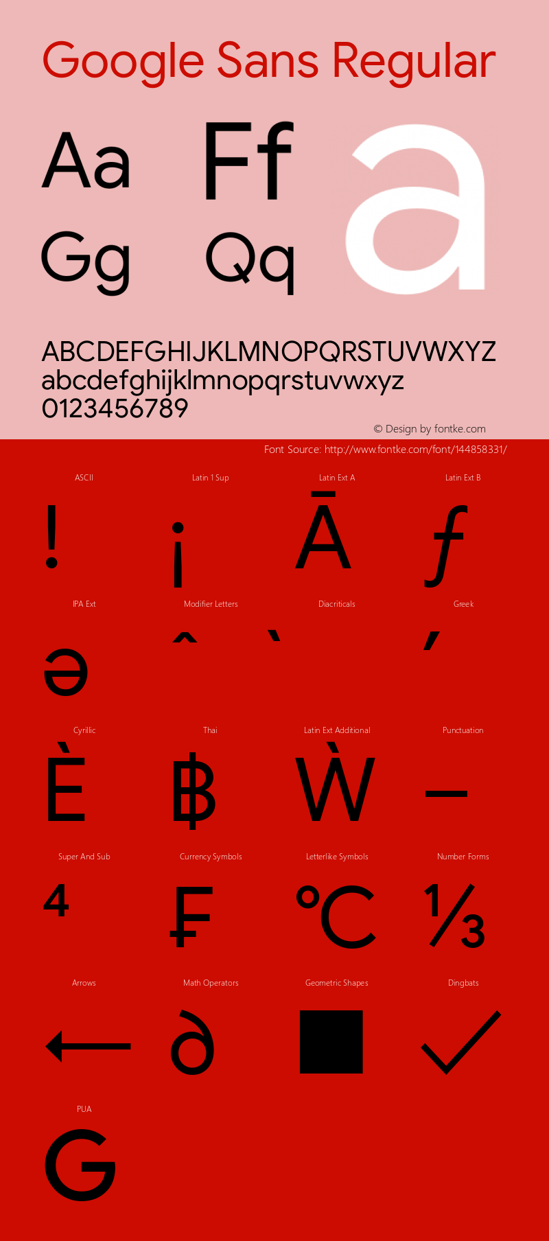 Google Sans Regular Version 2.003图片样张