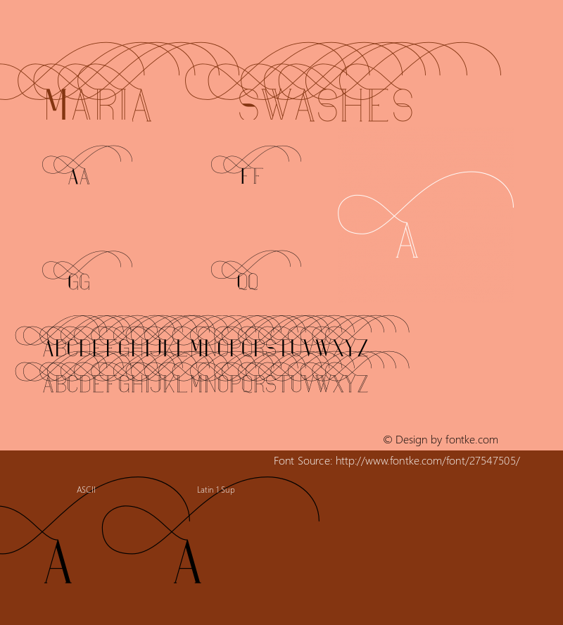 Maria Swashes6 Version 1.002;Fontself Maker 2.1.2图片样张