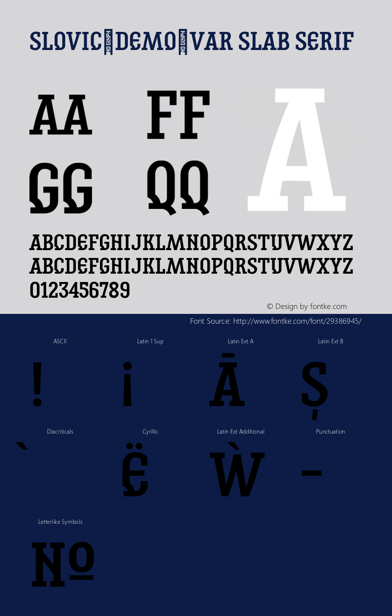 Slovic_Demo_Var Slab Serif Version 1.000图片样张