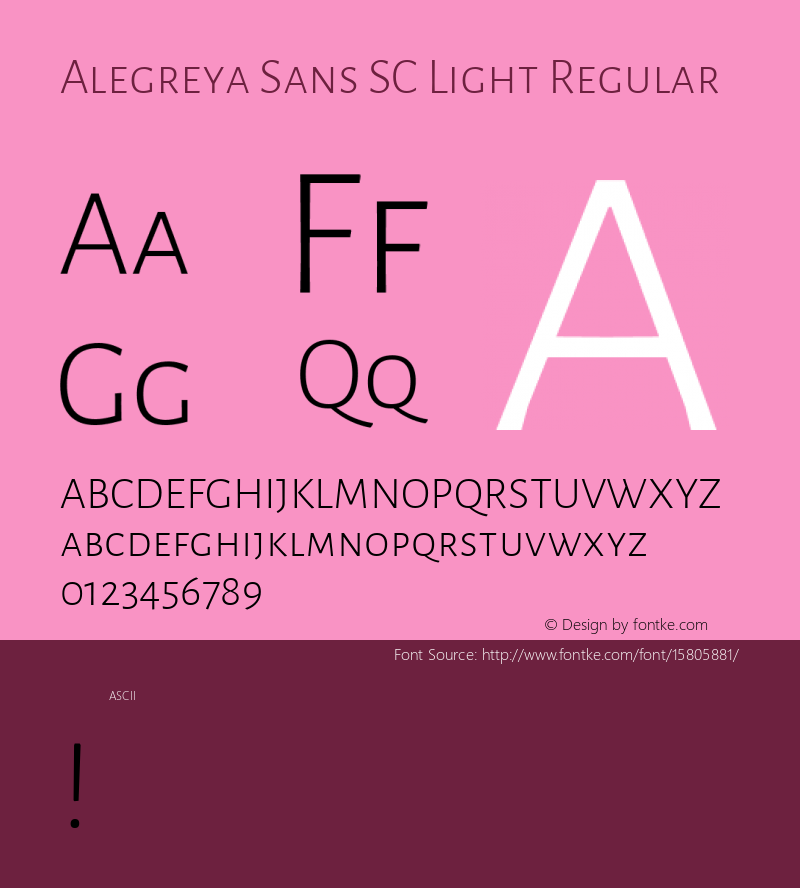 Alegreya Sans SC Light Regular Version 1.000;PS 001.000;hotconv 1.0.70;makeotf.lib2.5.58329 DEVELOPMENT; ttfautohint (v1.4.1)图片样张