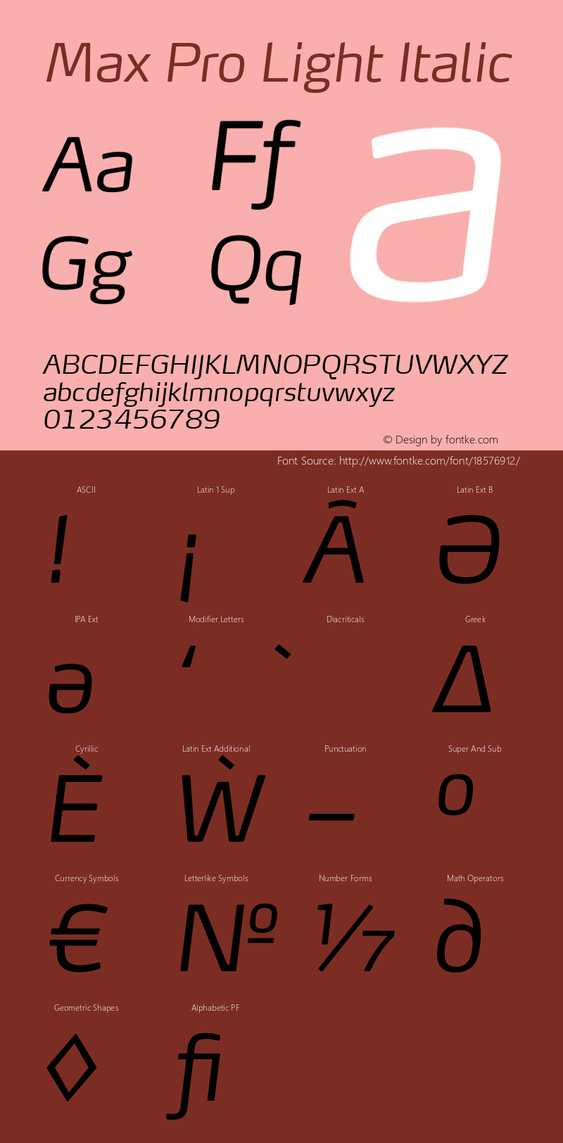 Max Pro Light Italic Version 7.504; 2011; Build 1022;图片样张