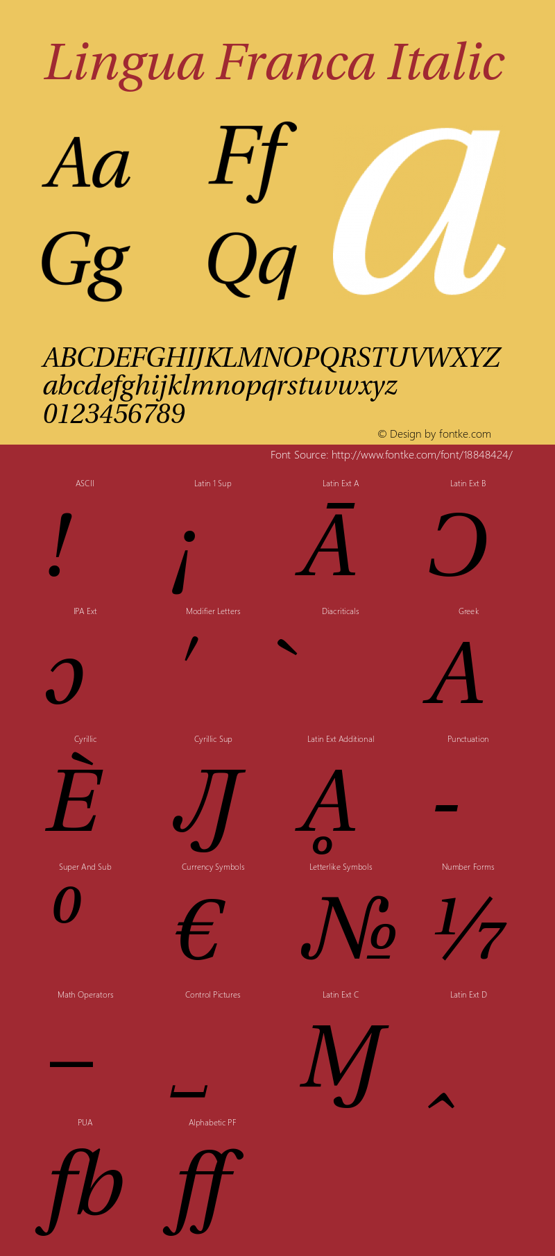 Lingua Franca Italic Version 1.17图片样张
