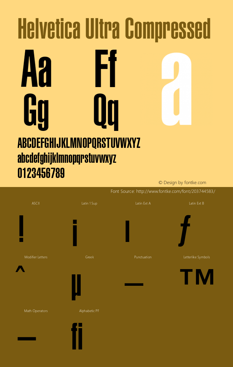 Helvetica-UltraCompressed 001.002图片样张