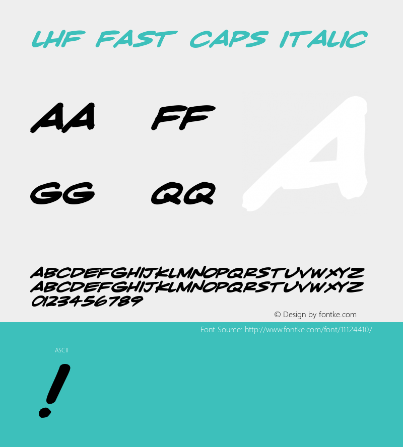 LHF Fast Caps Italic Version 001.001图片样张