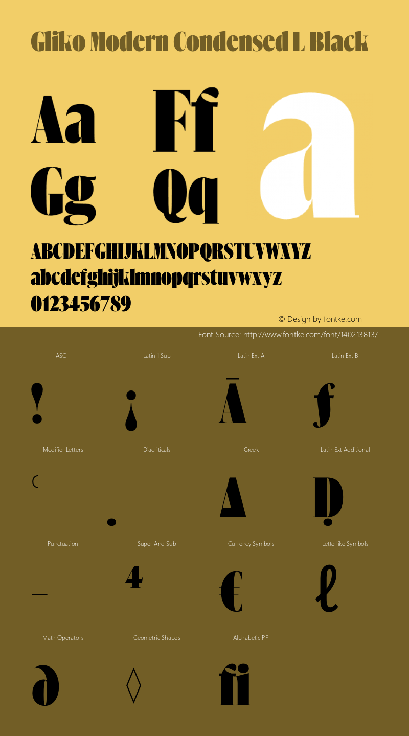 Gliko Modern Condensed L Black Version 2.000 | w-rip DC20200115图片样张