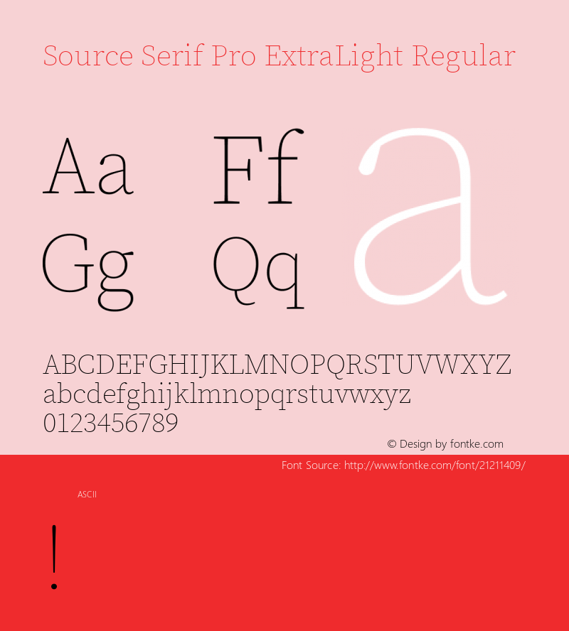 Source Serif Pro ExtraLight Regular 图片样张
