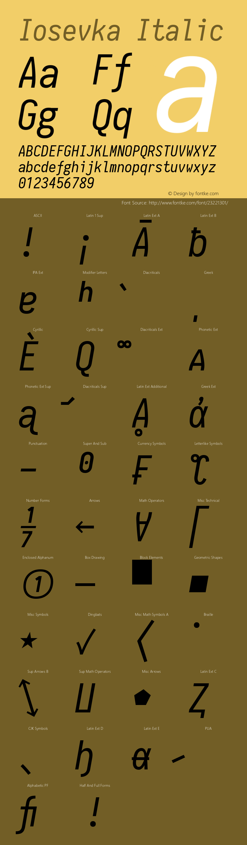 Iosevka Italic 1.13.2; ttfautohint (v1.6)图片样张