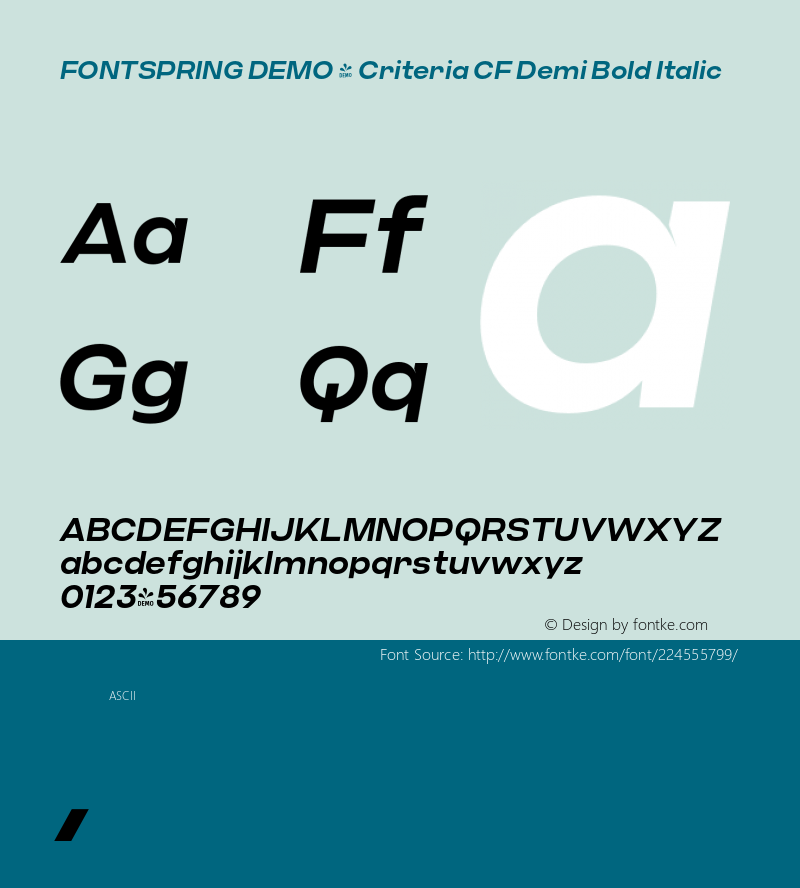 FSP DEMO - Crtr CF Dm Bld Italic Version 1.100;hotconv 1.0.109;makeotfexe 2.5.65596图片样张