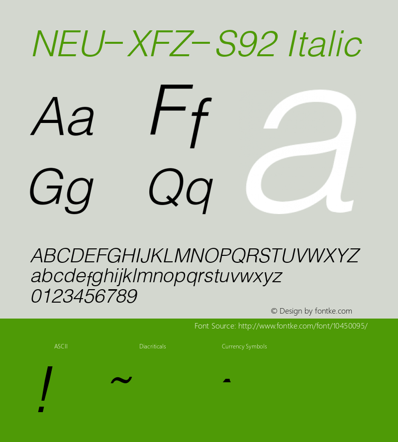 NEU-XFZ-S92 Italic 2.00图片样张