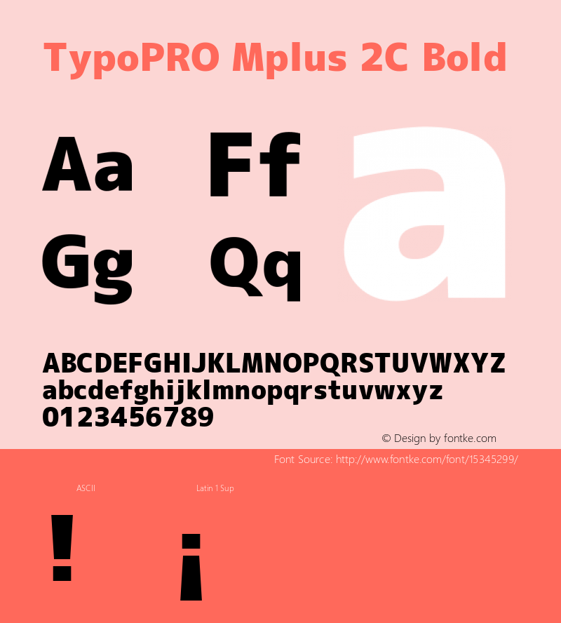 TypoPRO Mplus 2C Bold Version 1.059图片样张