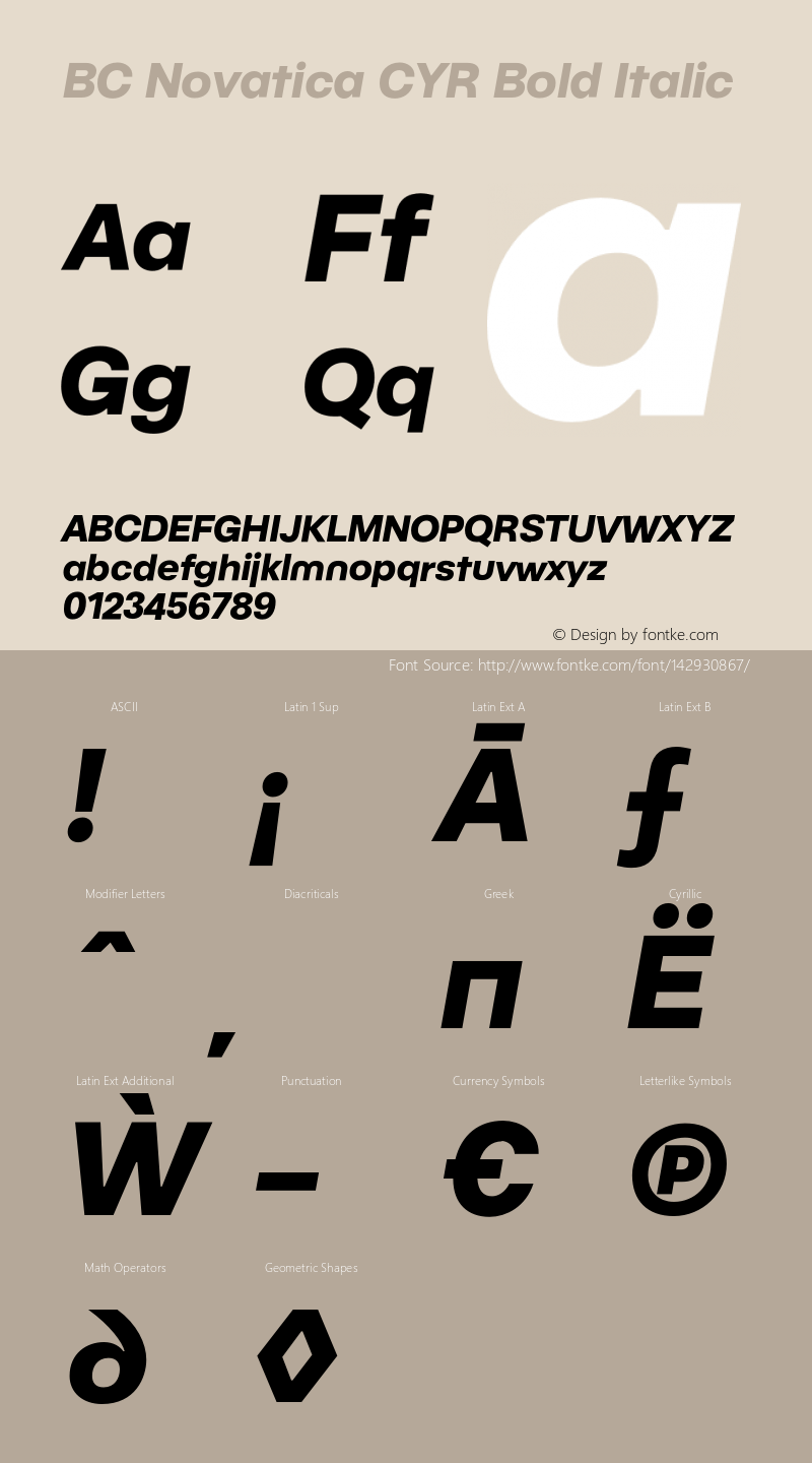 BC Novatica CYR Bold Italic Version 1.000;hotconv 1.0.109;makeotfexe 2.5.65596图片样张