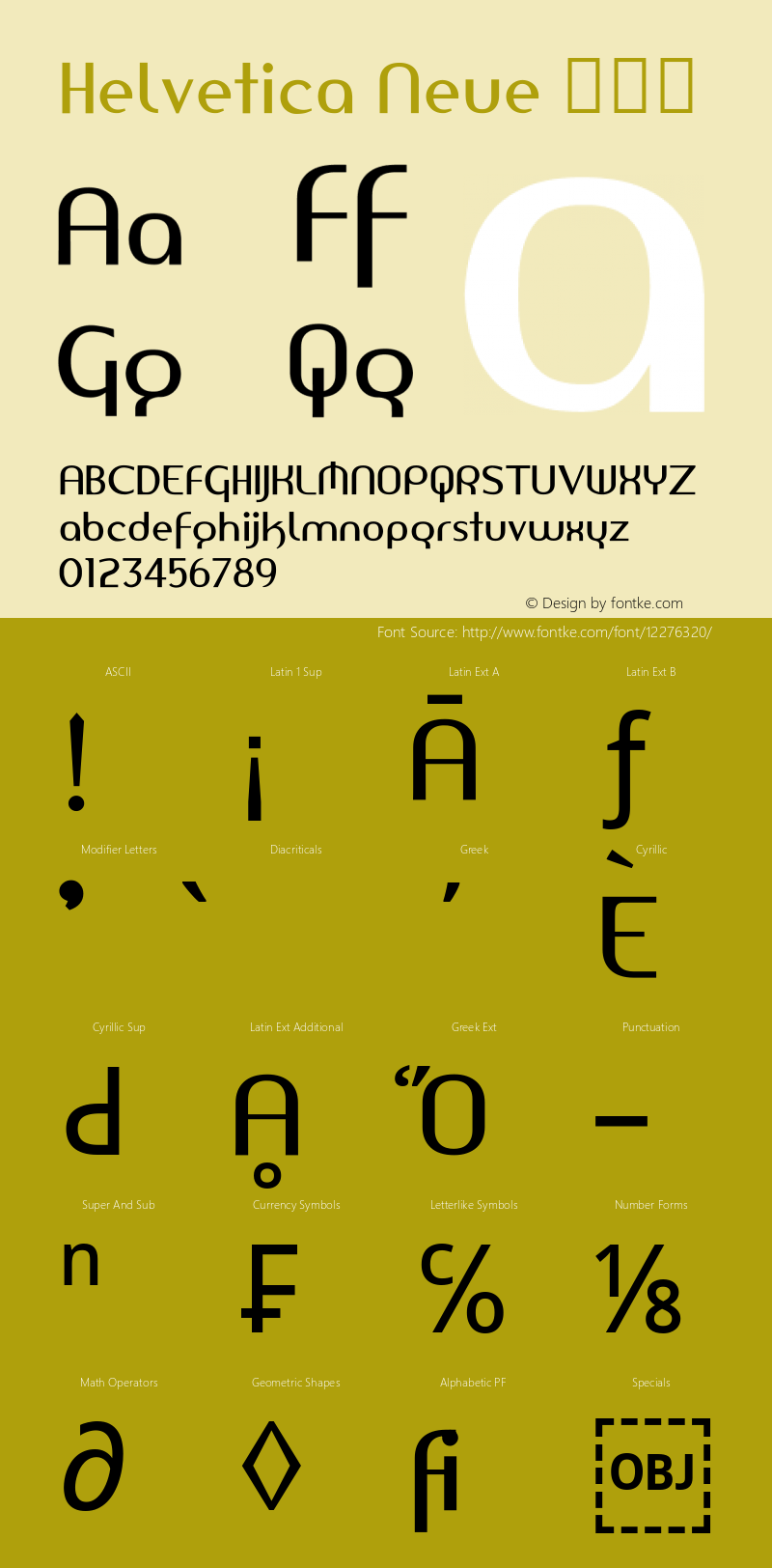 Helvetica Neue 常规体 10.0d35e1图片样张