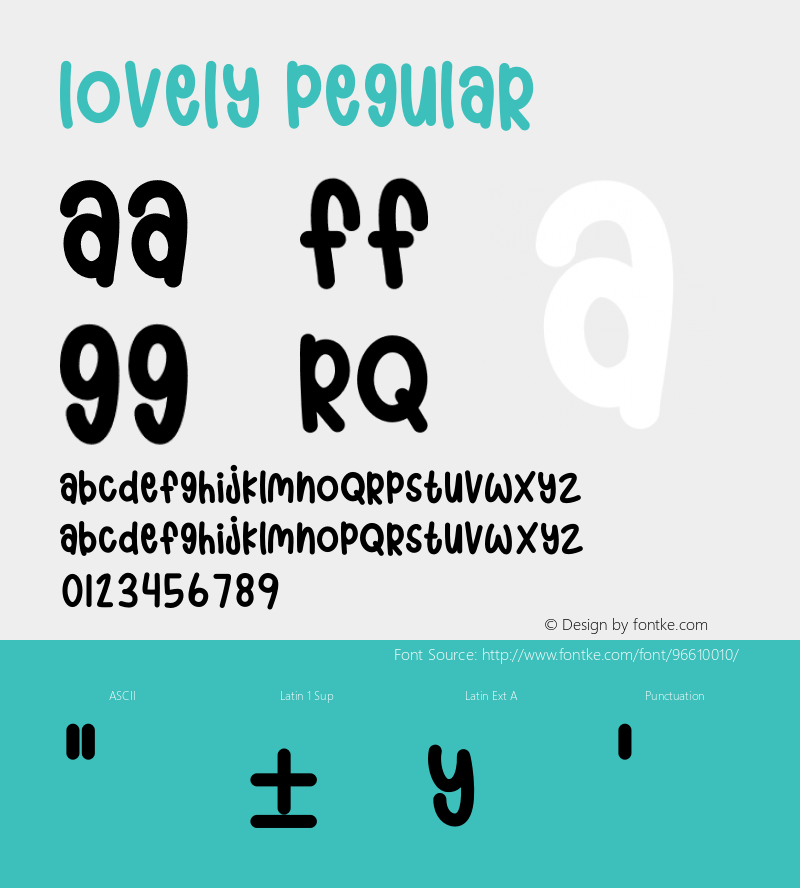 Lovely Version 1.001;Fontself Maker 3.5.1图片样张