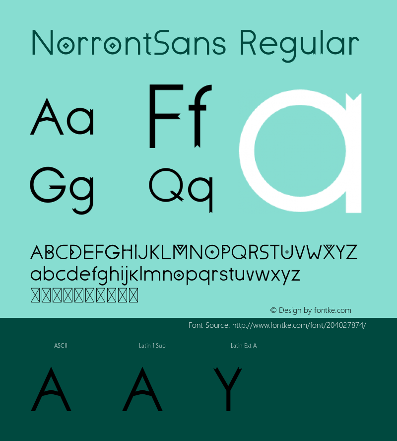 NorrontSans Version 1.001;Fontself Maker 3.5.1图片样张